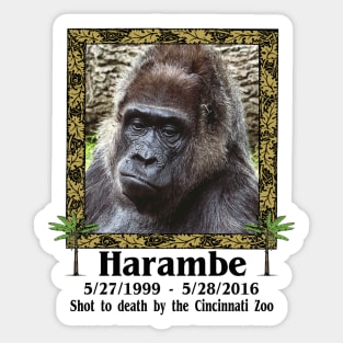 Harambe Memorial Sticker